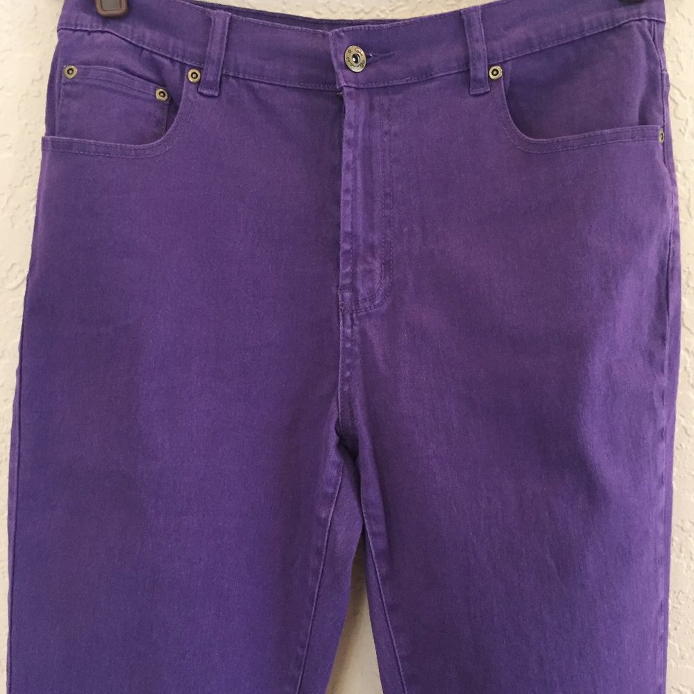 DG2 Diane Gilman Bootcut Jean Purple Sz 8